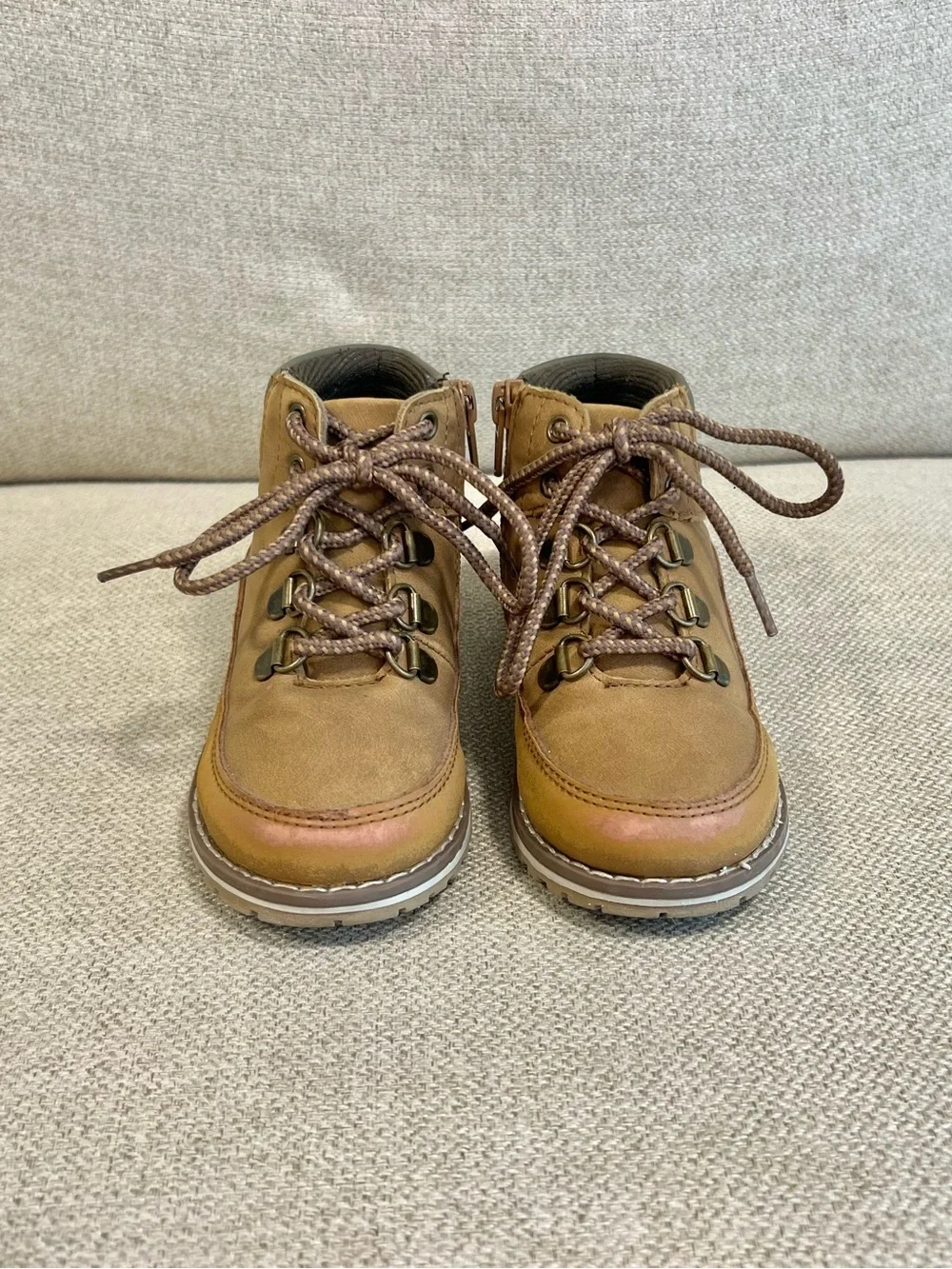 The Children’s Place Size 9 Toddler Hiking Boots Tan Brown GUC